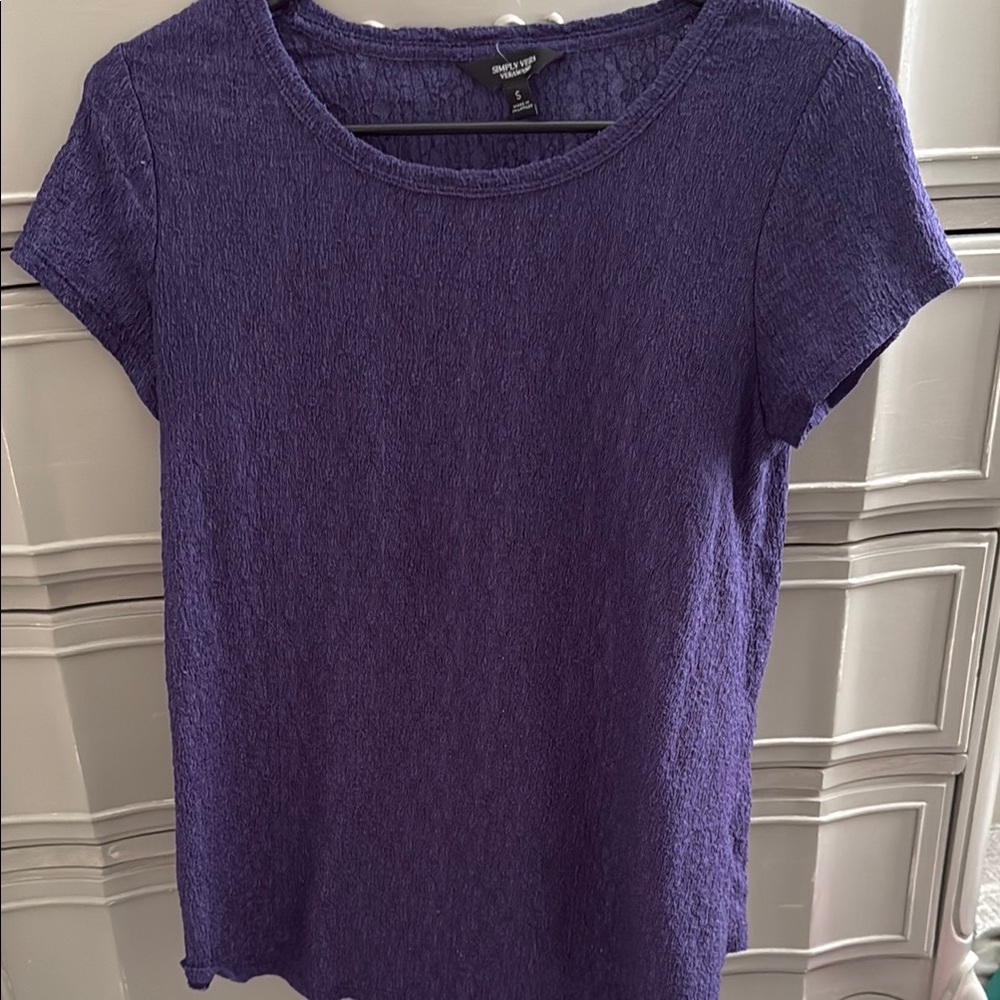 Purple Short Sleeve Top